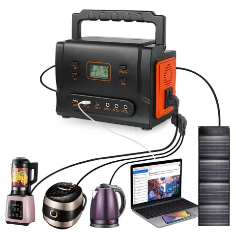 500W Portable Power Station 300W Solar Generator 110V/220V for Camping & Outdoor Use