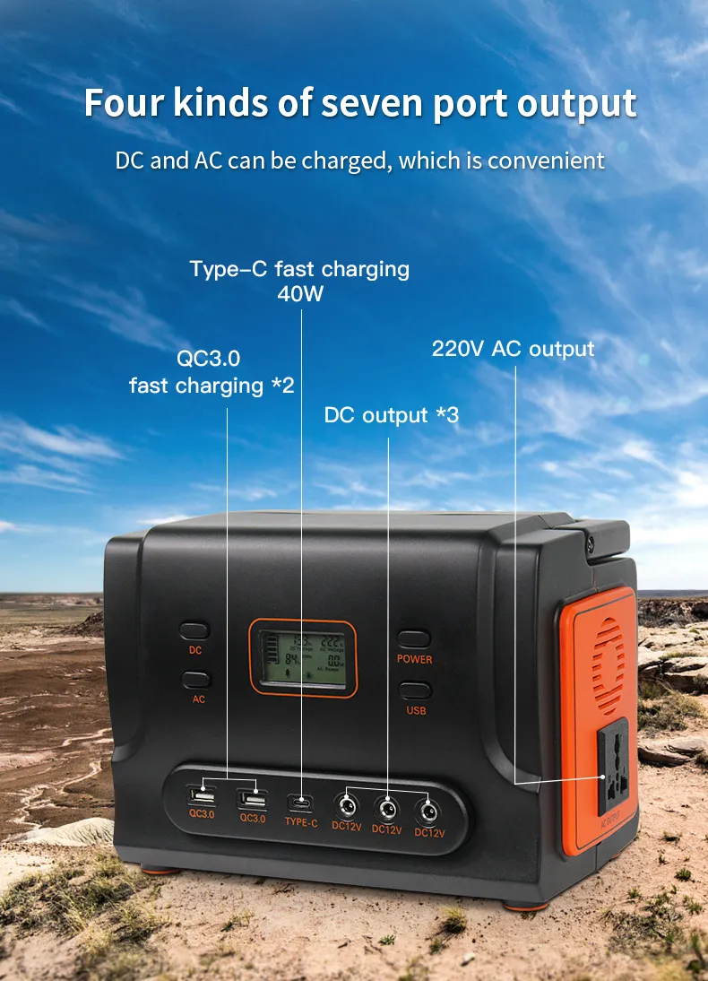 500W Portable Power Station Solar Generator for Outdoor Camping and Emergency Backup – image 1